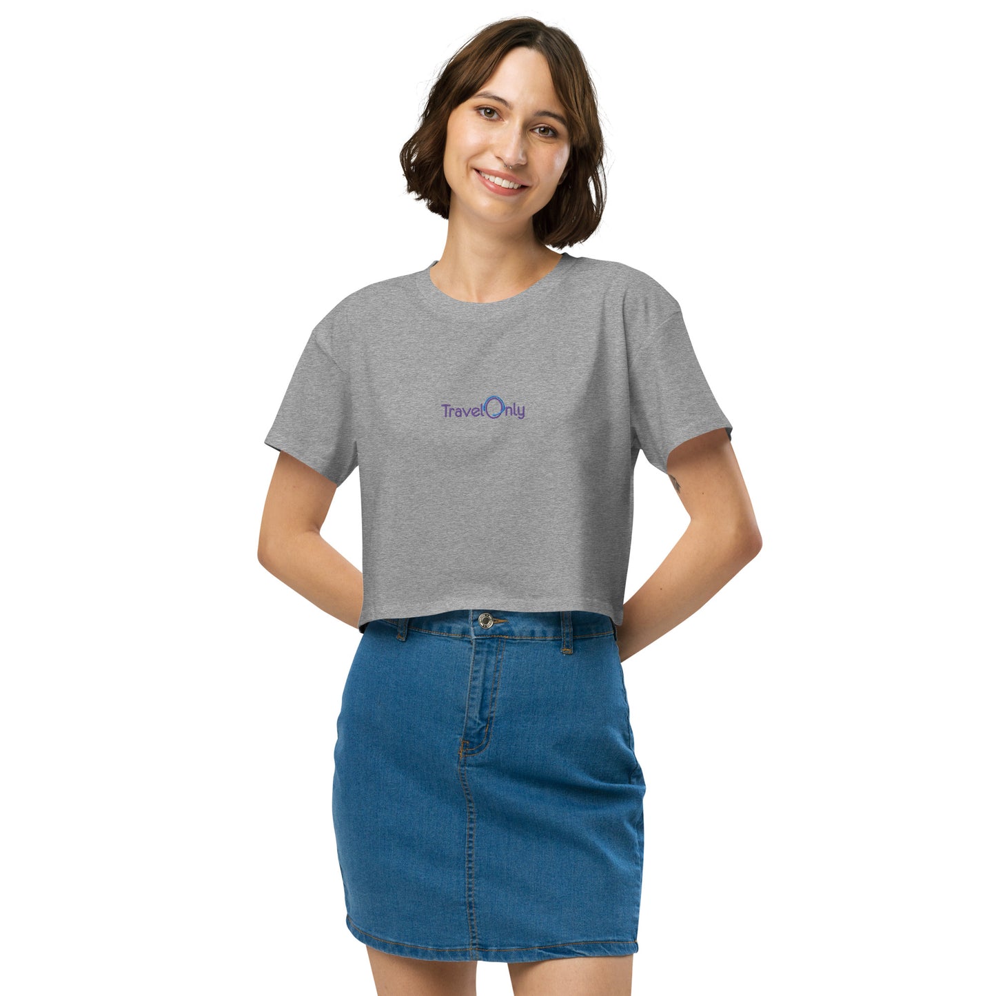 Women’s Crop Top (TravelOnly Purple Logo)