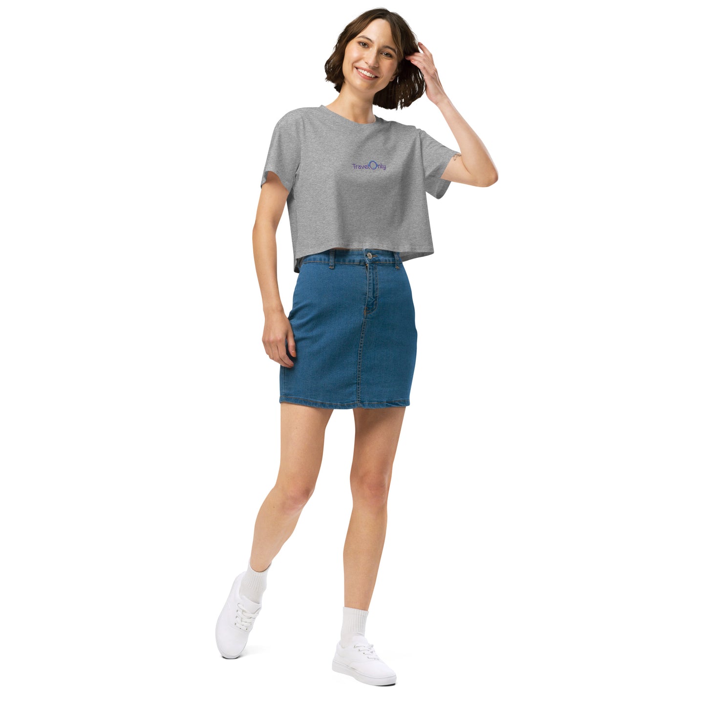 Women’s Crop Top (TravelOnly Purple Logo)