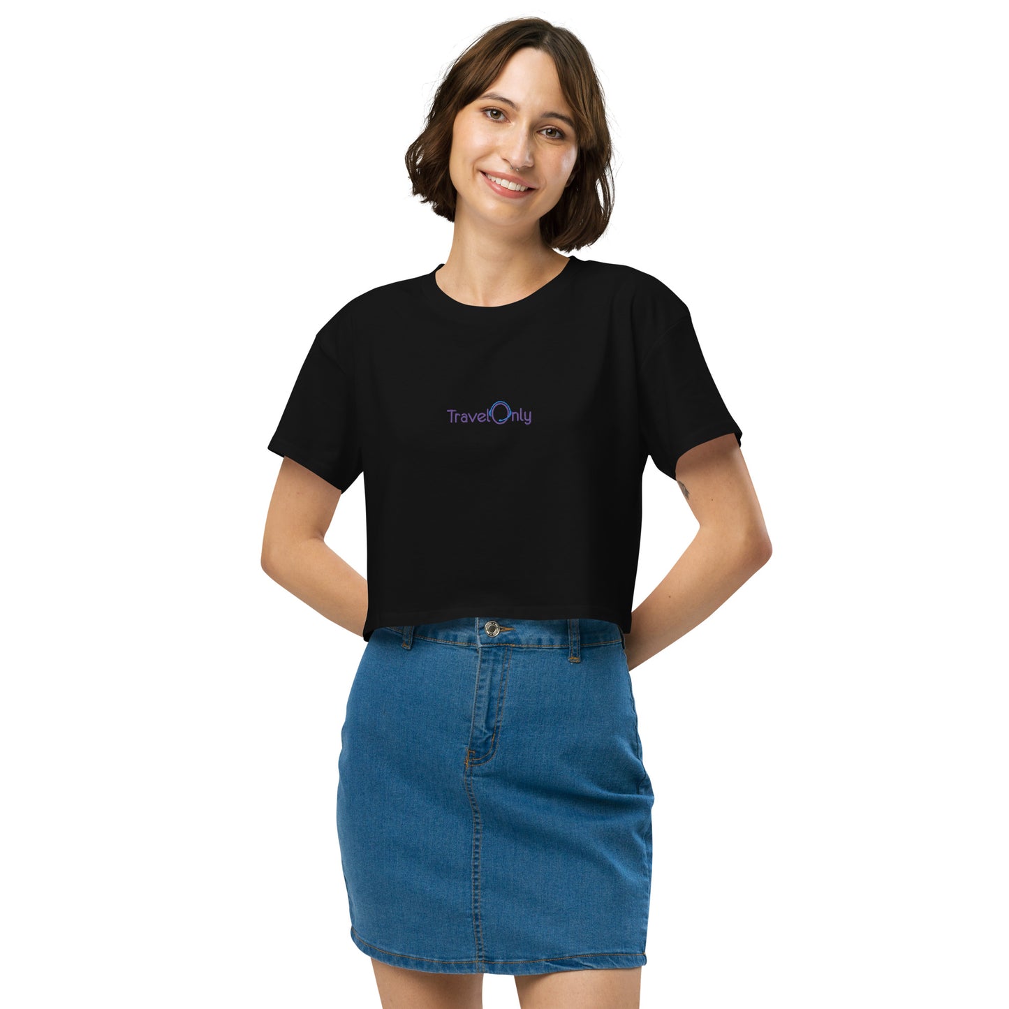 Women’s Crop Top (TravelOnly Purple Logo)