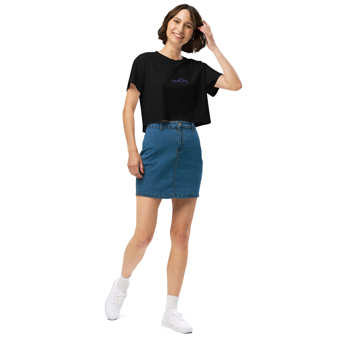 Women’s Crop Top (TravelOnly Purple Logo)