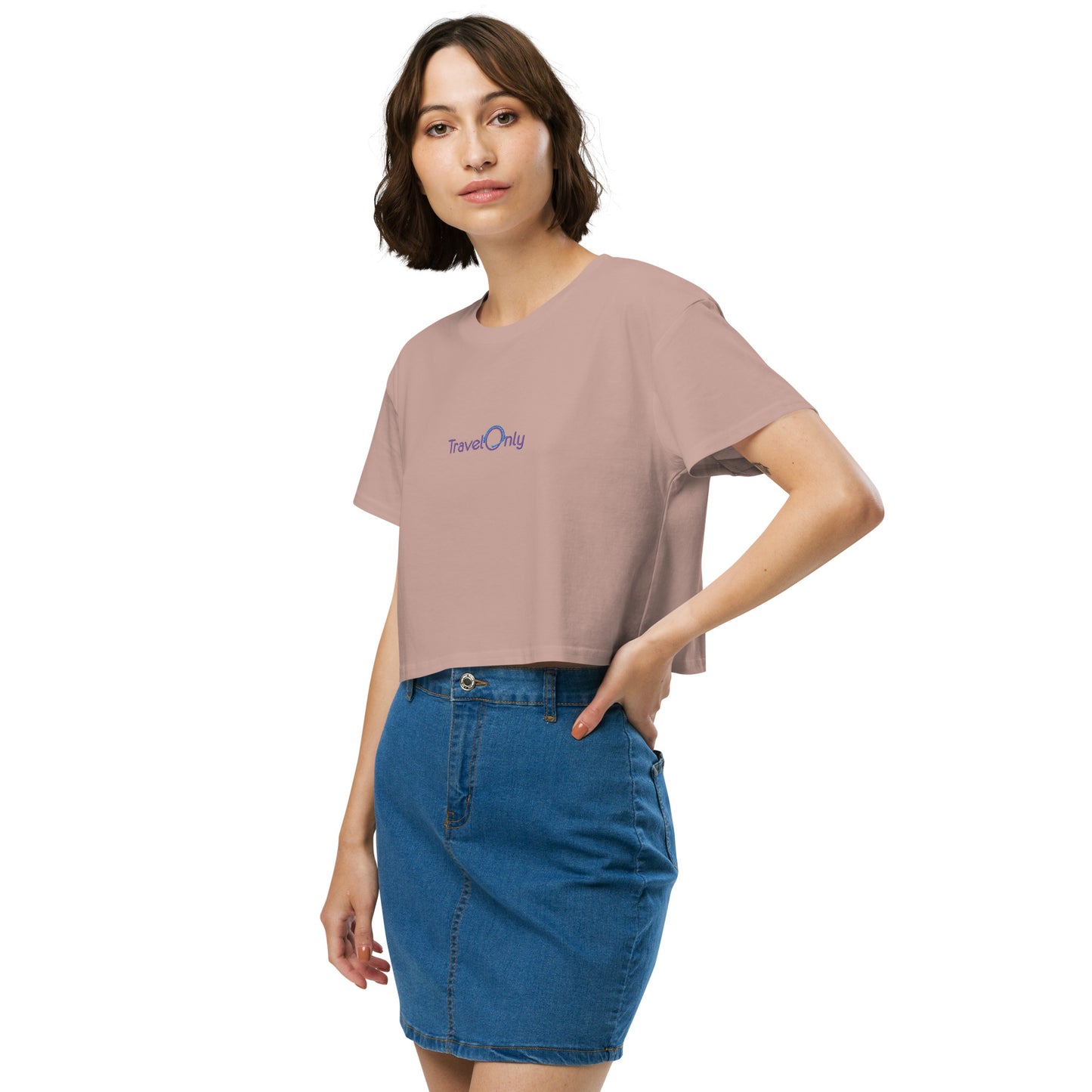 Women’s Crop Top (TravelOnly Purple Logo)