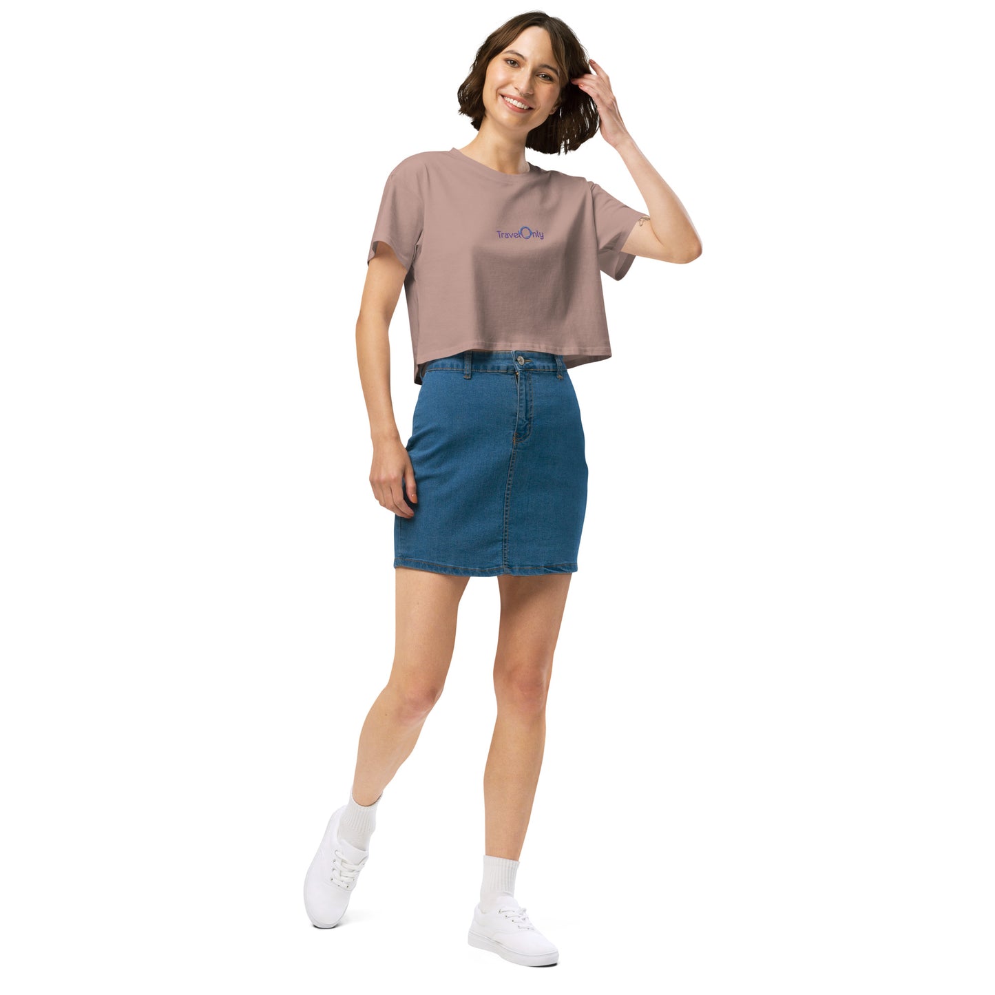Women’s Crop Top (TravelOnly Purple Logo)