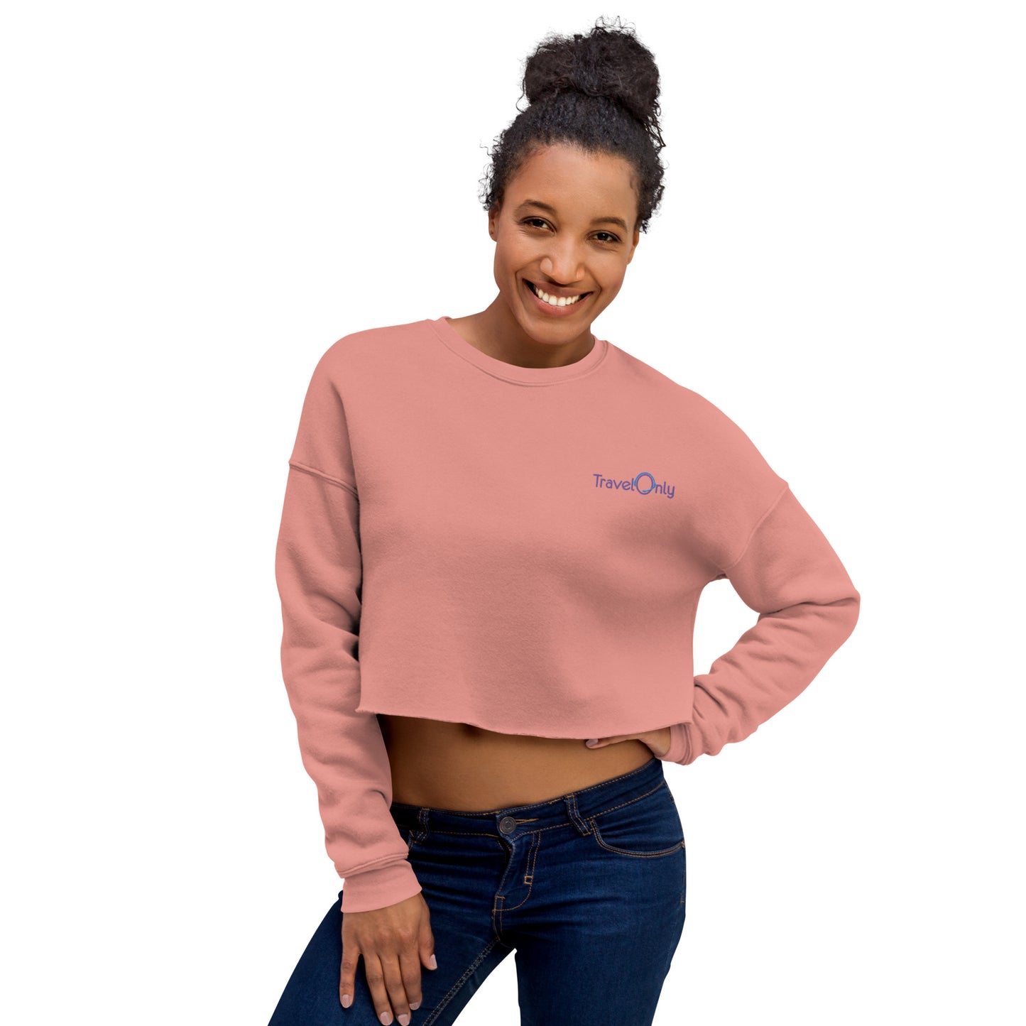 Premium Crop Sweatshirt (TravelOnly Purple Logo)