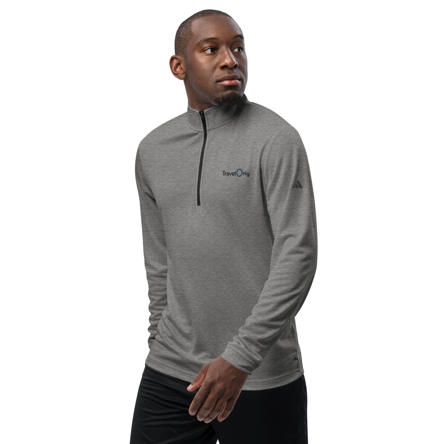 Men's Quarter Zip Pullover (TravelOnly Black Logo)