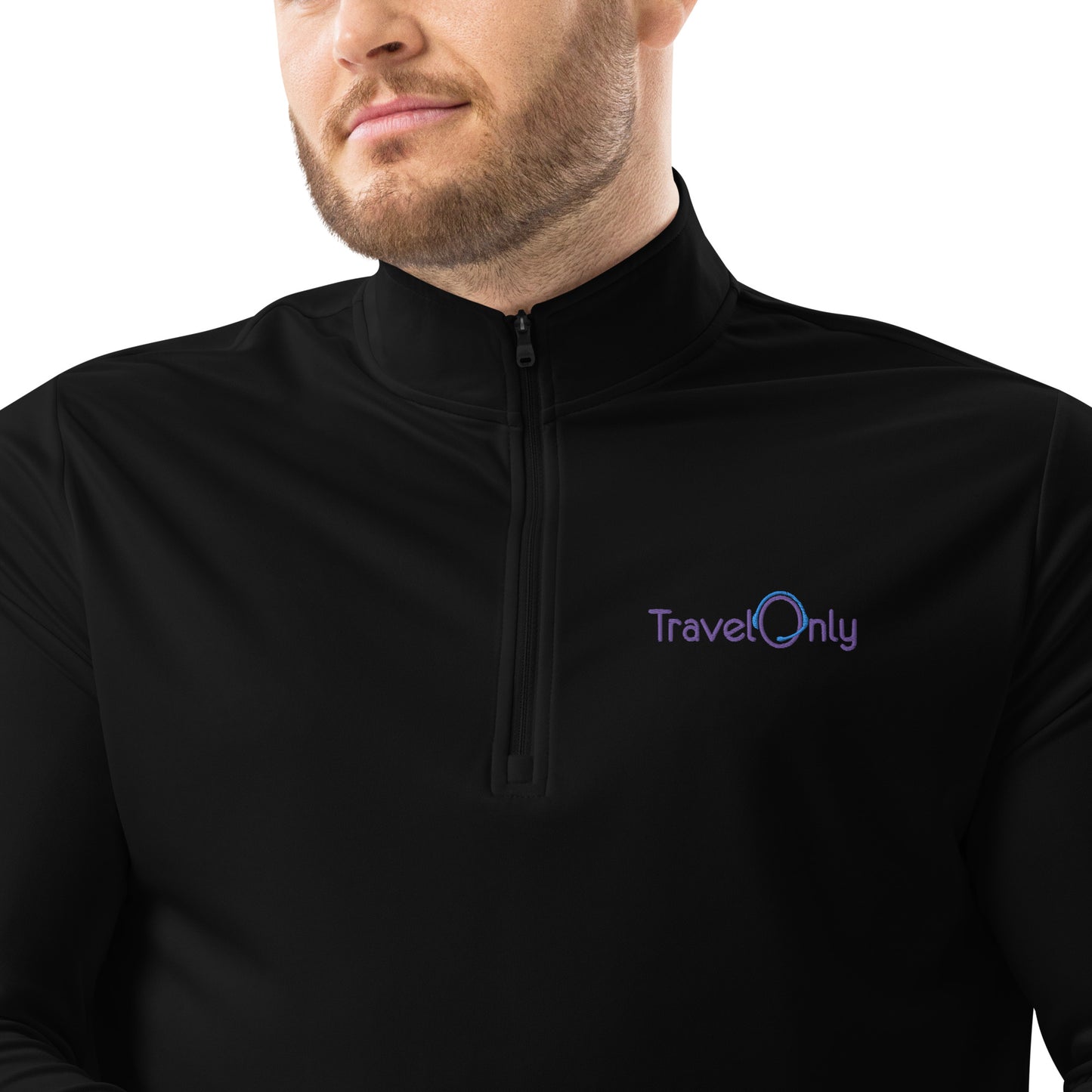 Men's Quarter Zip Pullover (TravelOnly Purple Logo)