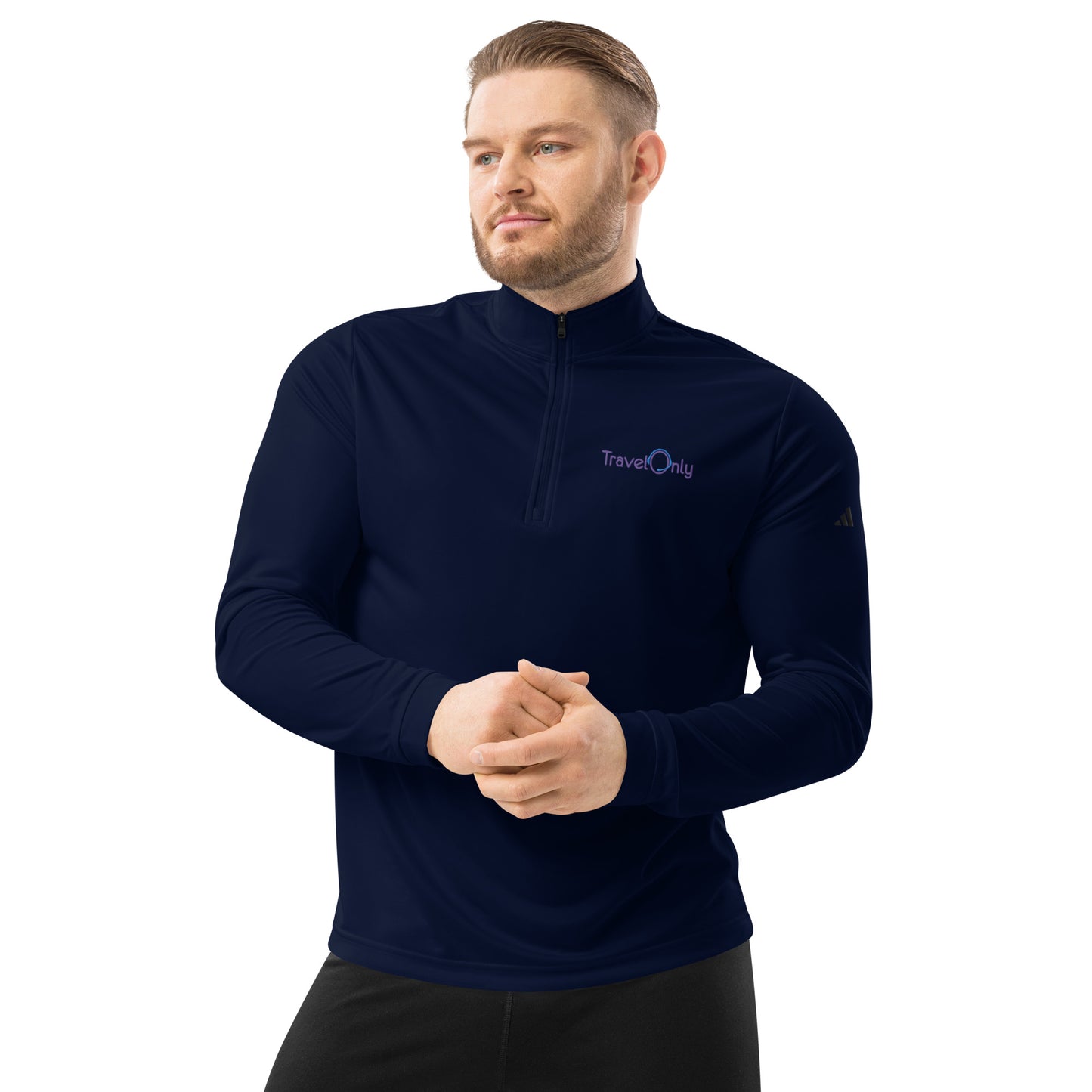 Men's Quarter Zip Pullover (TravelOnly Purple Logo)