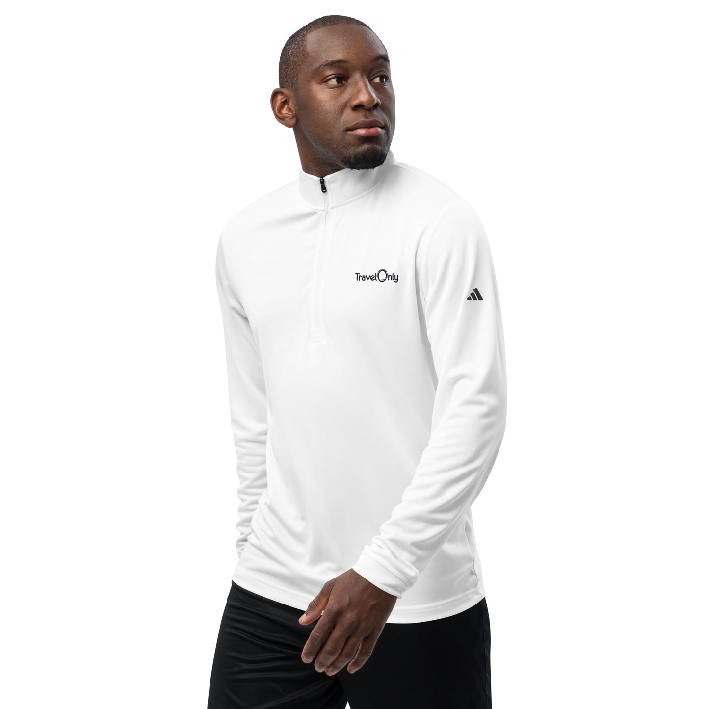 Men's Quarter Zip Pullover (TravelOnly Black Logo)