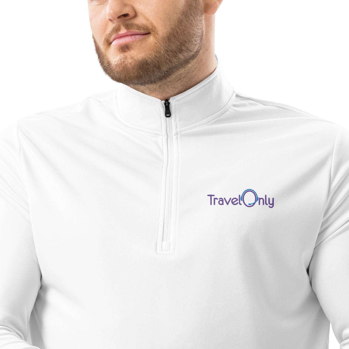 Men's Quarter Zip Pullover (TravelOnly Purple Logo)