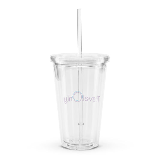 Clear plastic tumbler