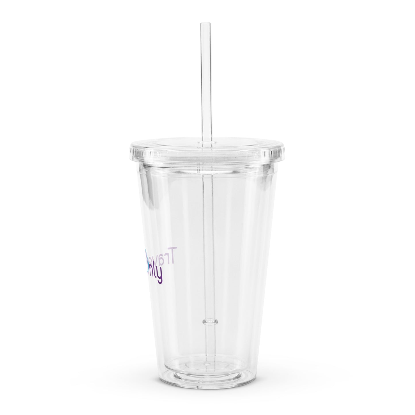 Clear plastic tumbler