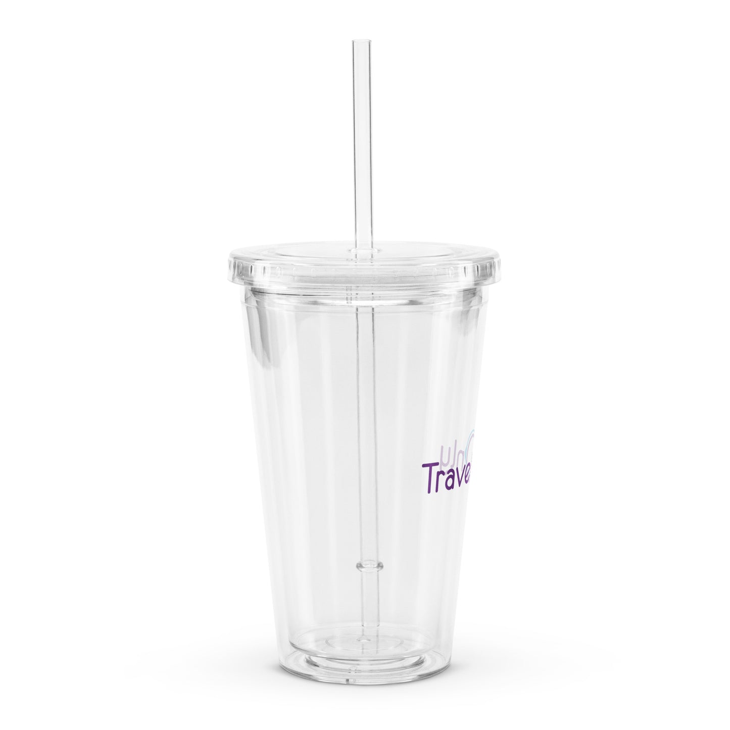 Clear plastic tumbler