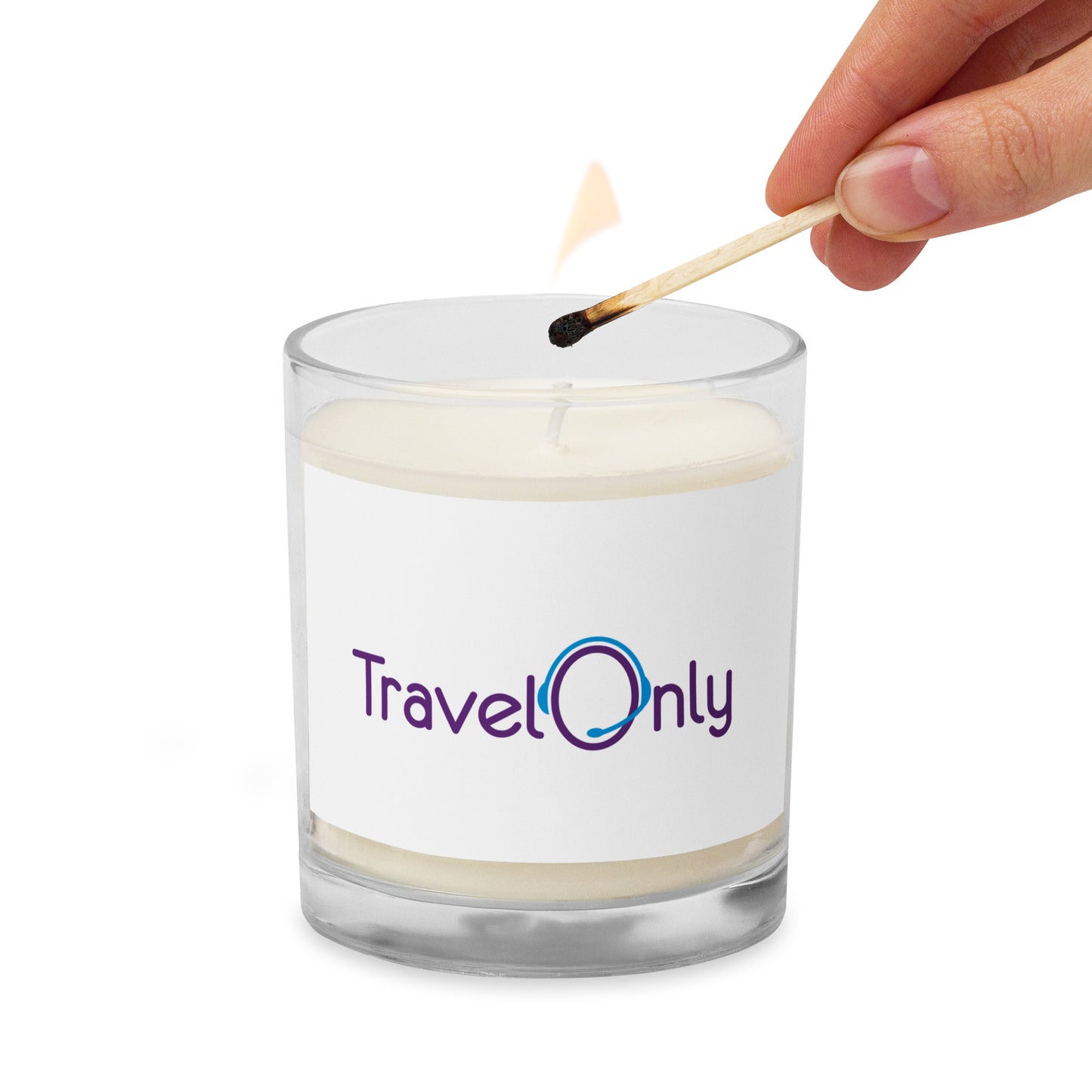 Glass jar soy wax candle