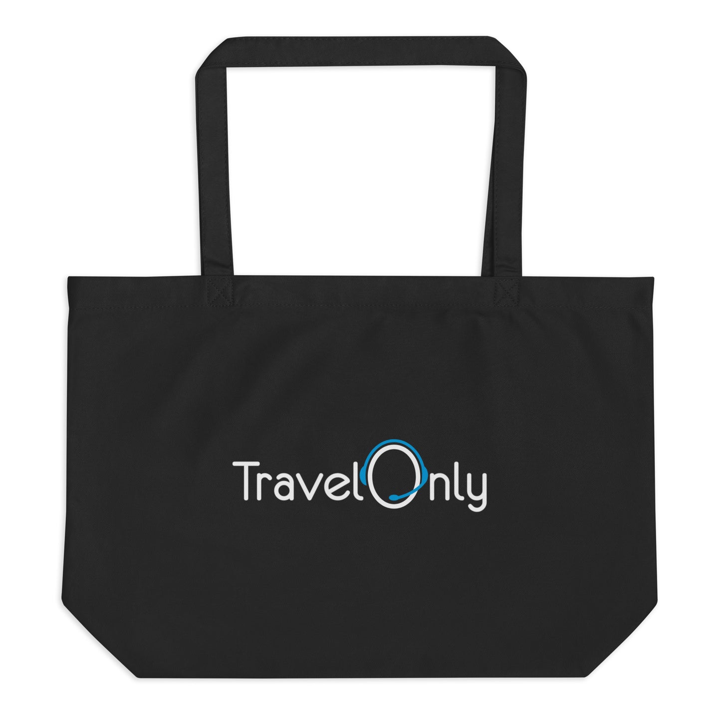 Large Organic Tote Bag (TravelOnly White Logo)