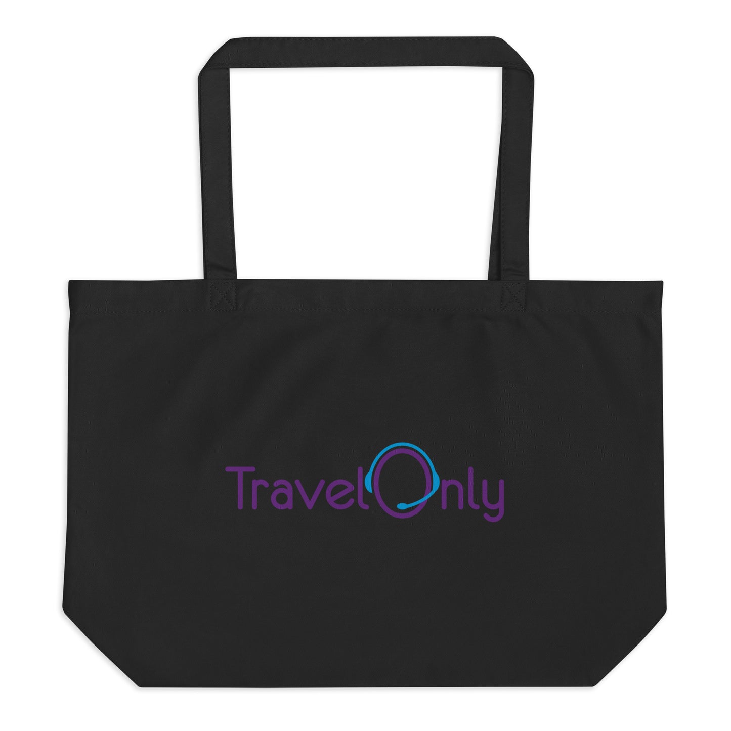 Large Organic Tote Bag (TravelOnly Purple Logo)