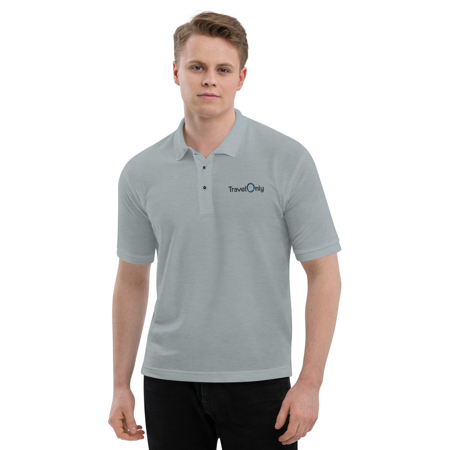 Men's Premium Polo (TravelOnly Black Logo)