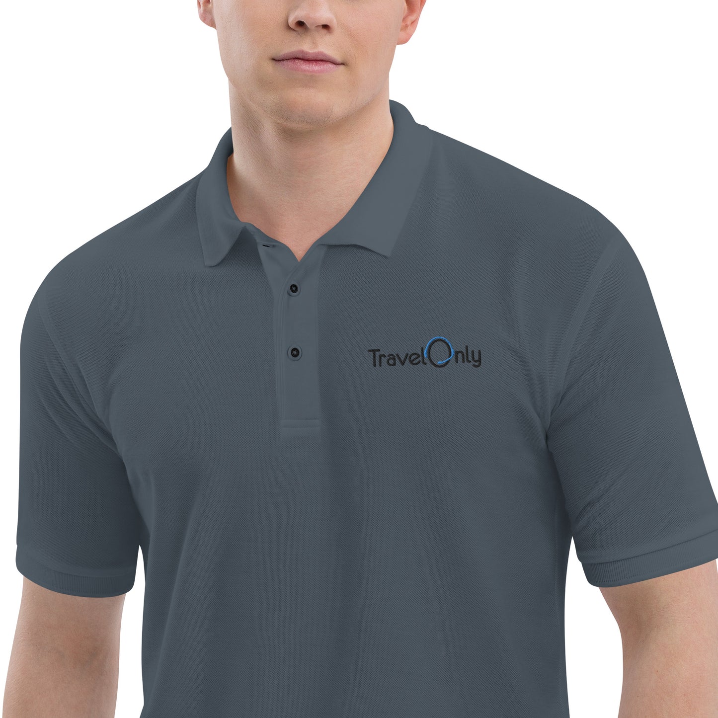 Men's Premium Polo (TravelOnly Black Logo)