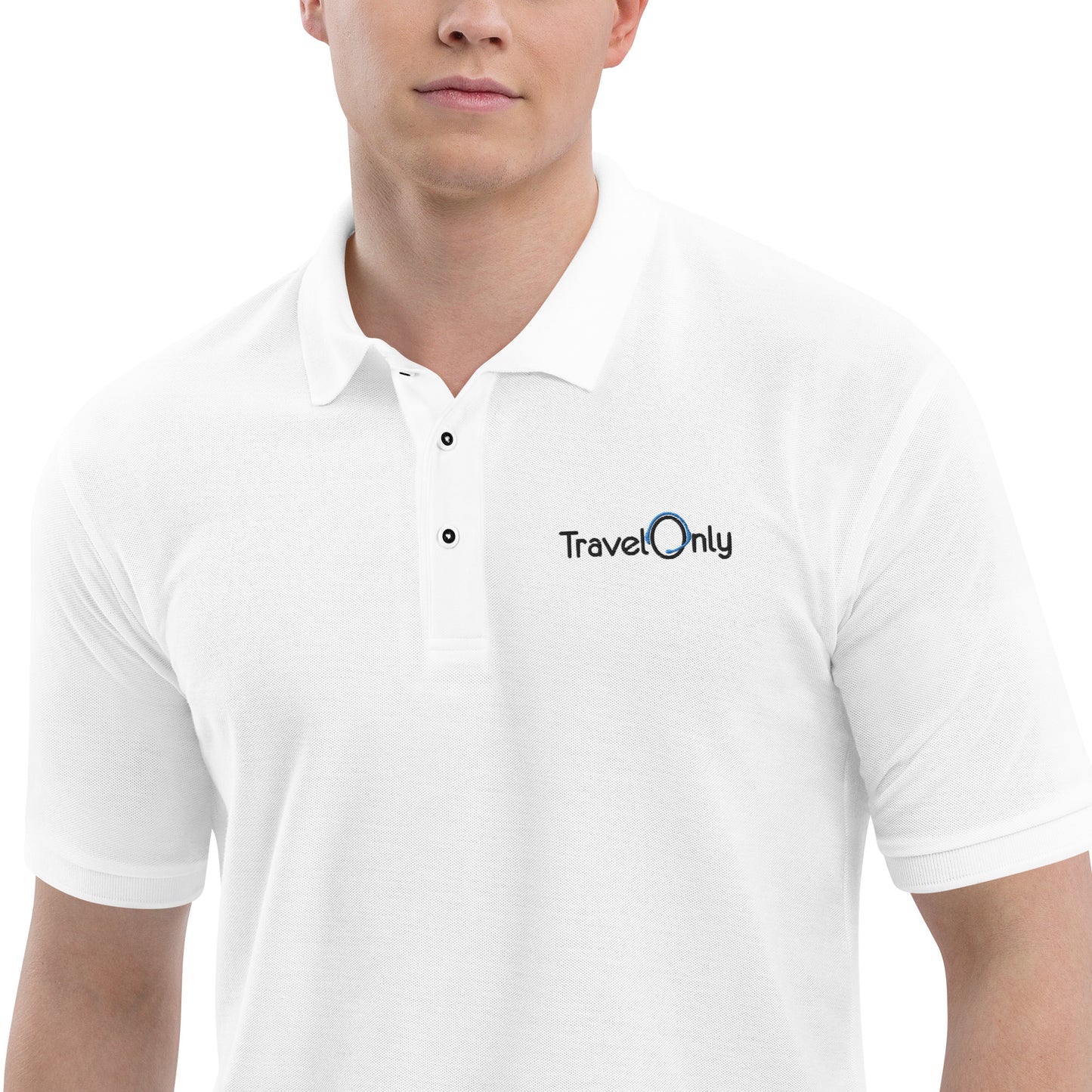 Men's Premium Polo (TravelOnly Black Logo)