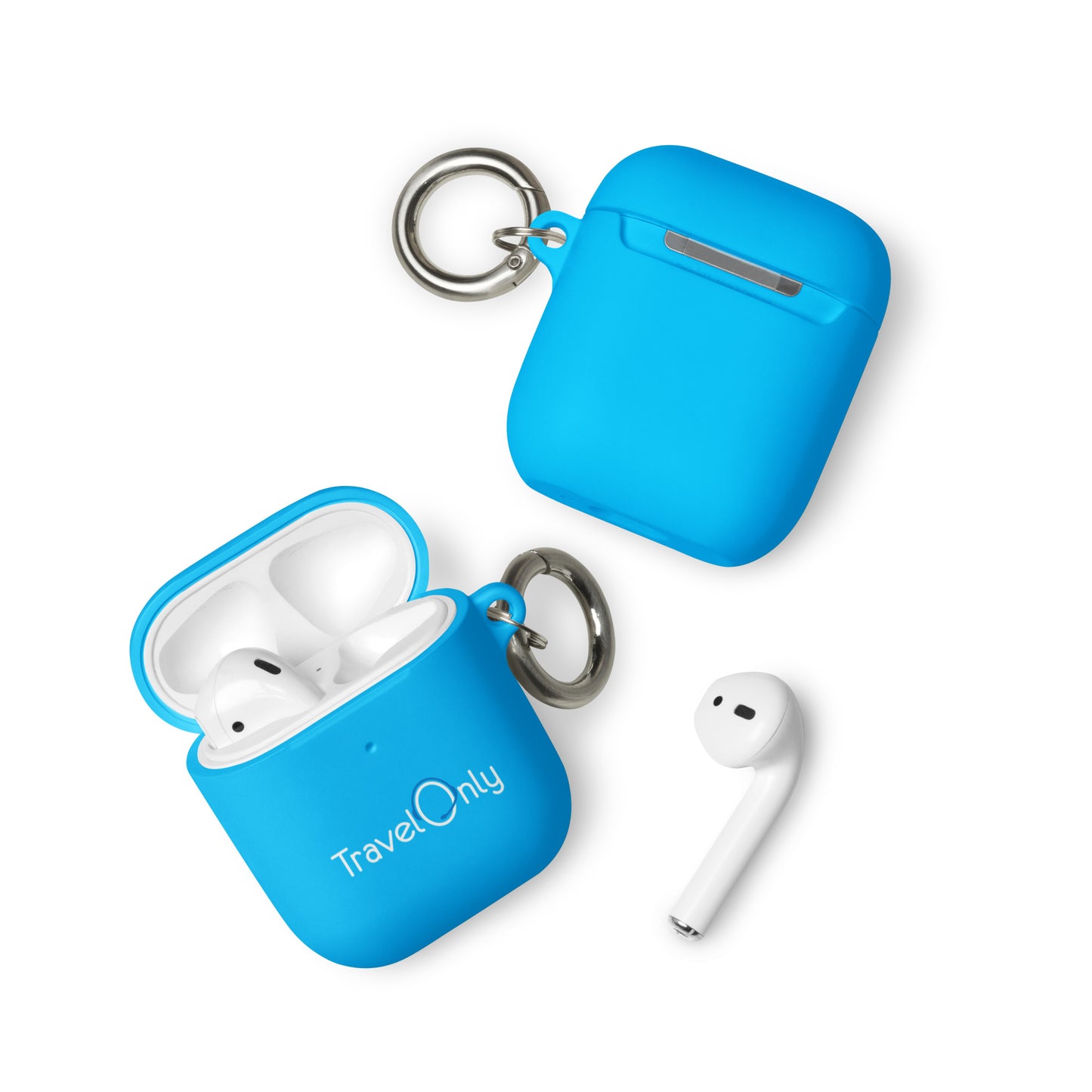 Rubber Case for AirPods® (TravelOnly White Logo)