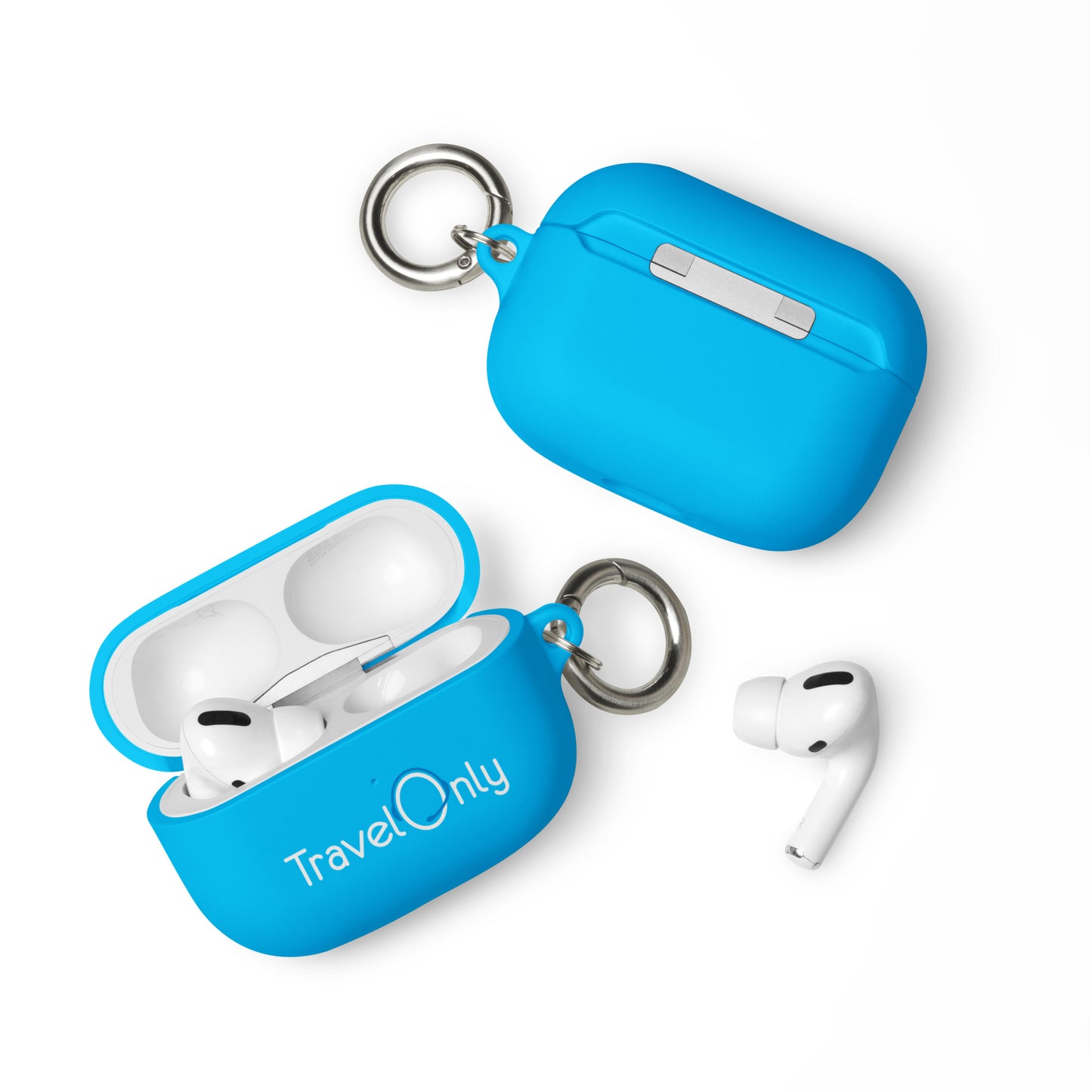 Rubber Case for AirPods® (TravelOnly White Logo)