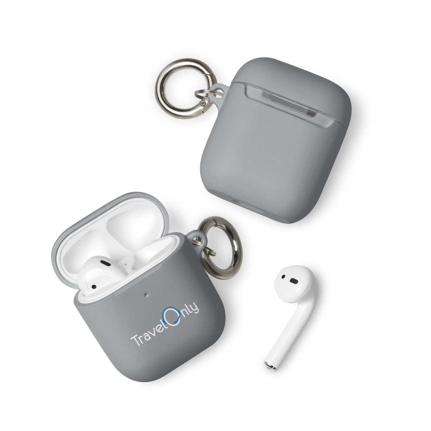 Rubber Case for AirPods® (TravelOnly White Logo)