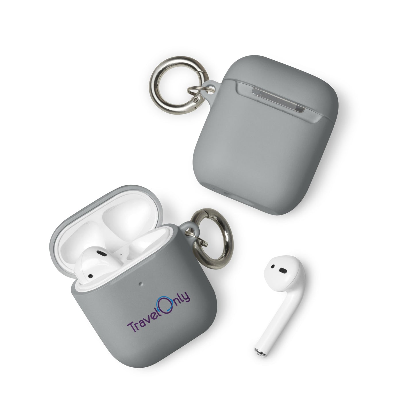 Rubber Case for AirPods® (TravelOnly Purple Logo)