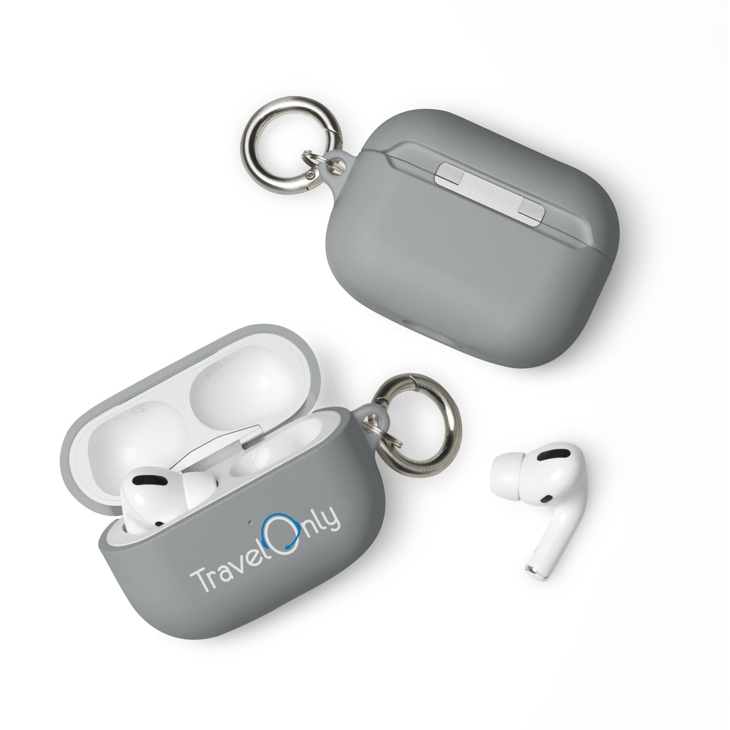 Rubber Case for AirPods® (TravelOnly White Logo)