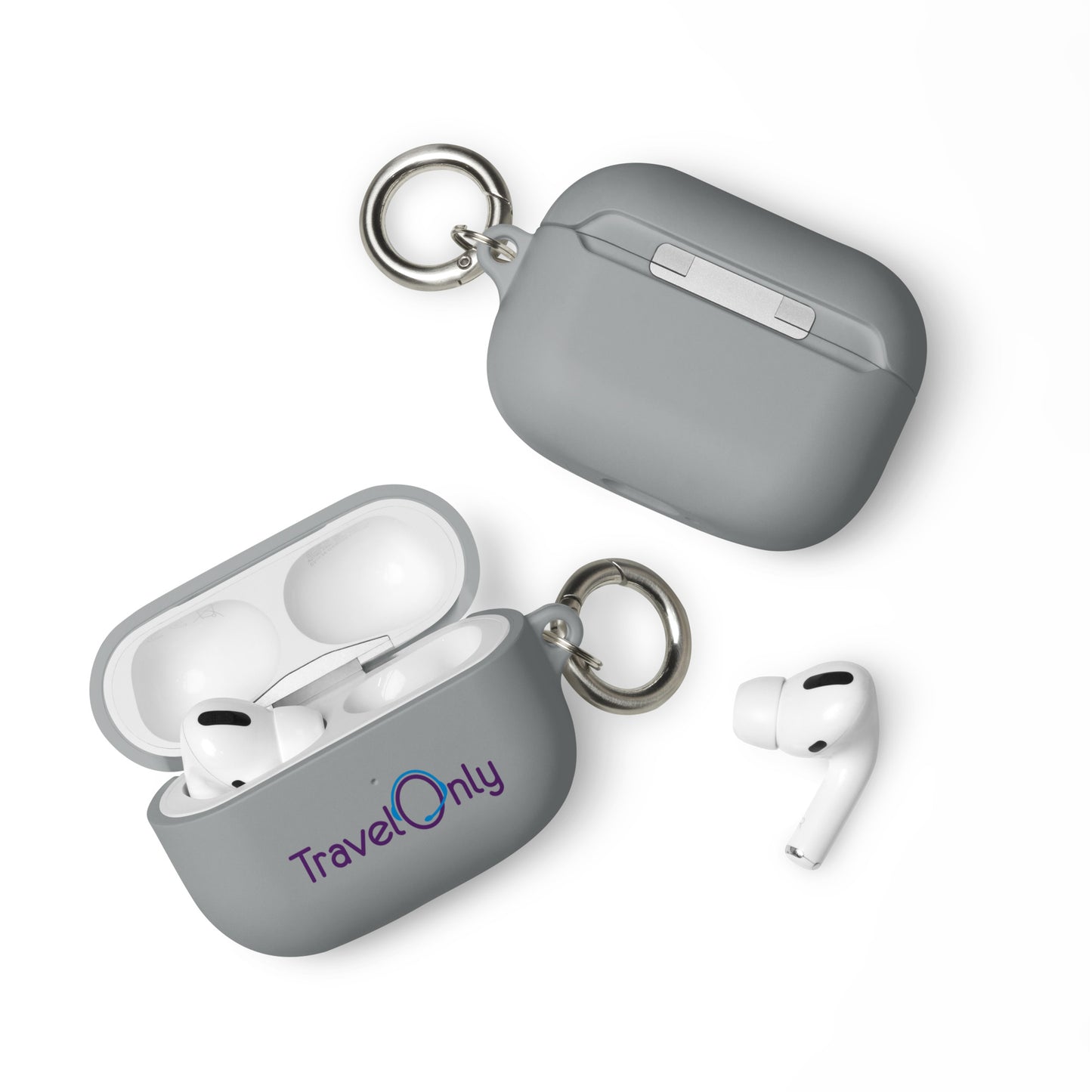 Rubber Case for AirPods® (TravelOnly Purple Logo)