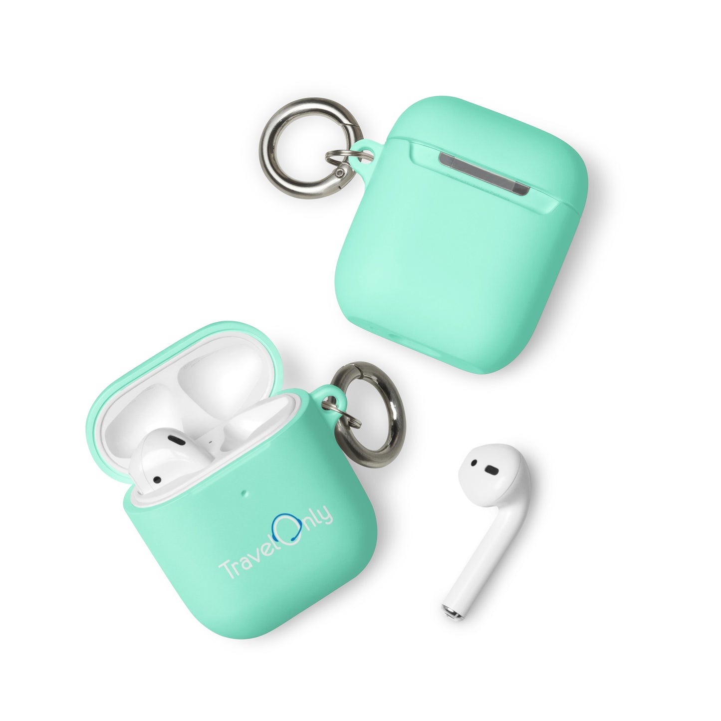 Rubber Case for AirPods® (TravelOnly White Logo)