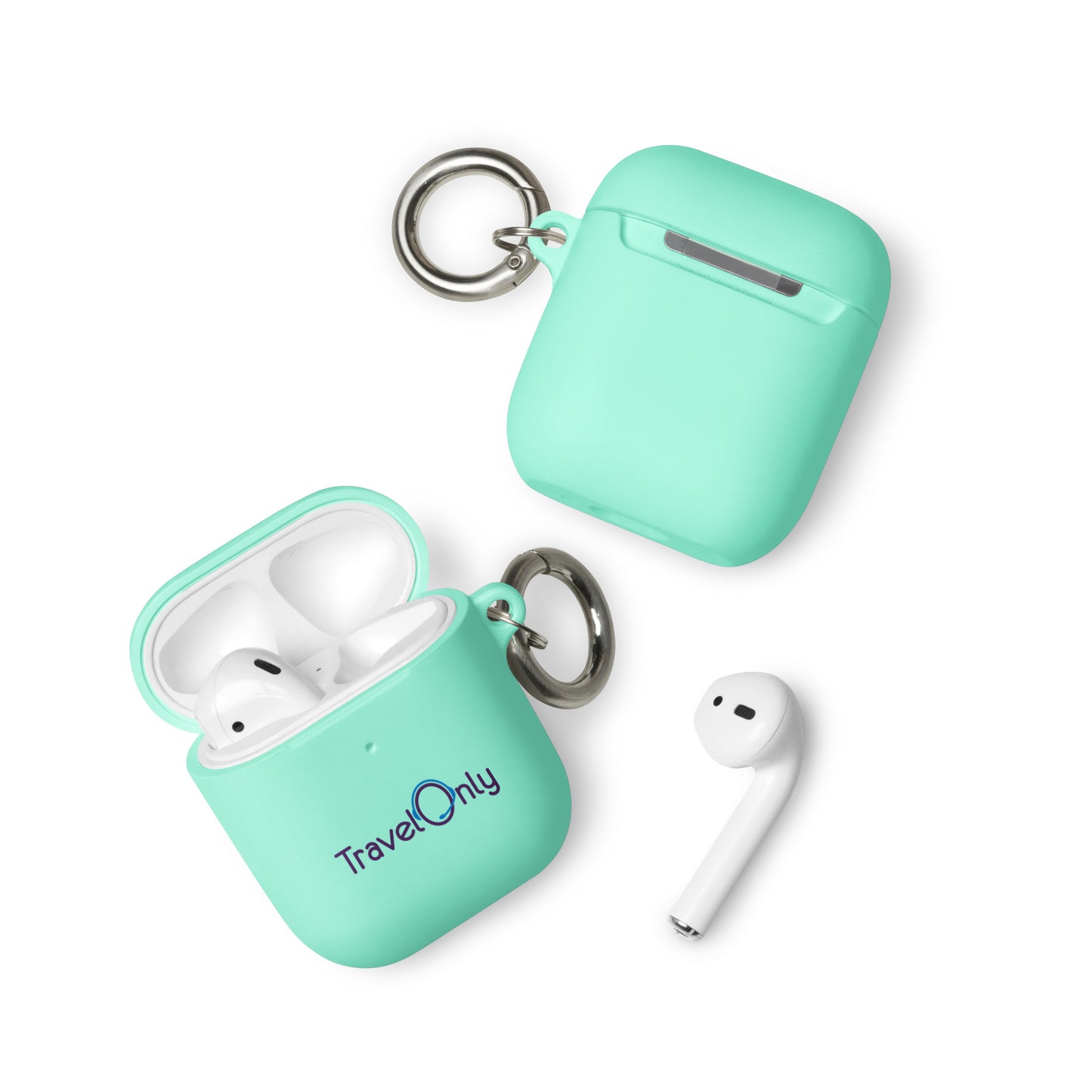 Rubber Case for AirPods® (TravelOnly Purple Logo)