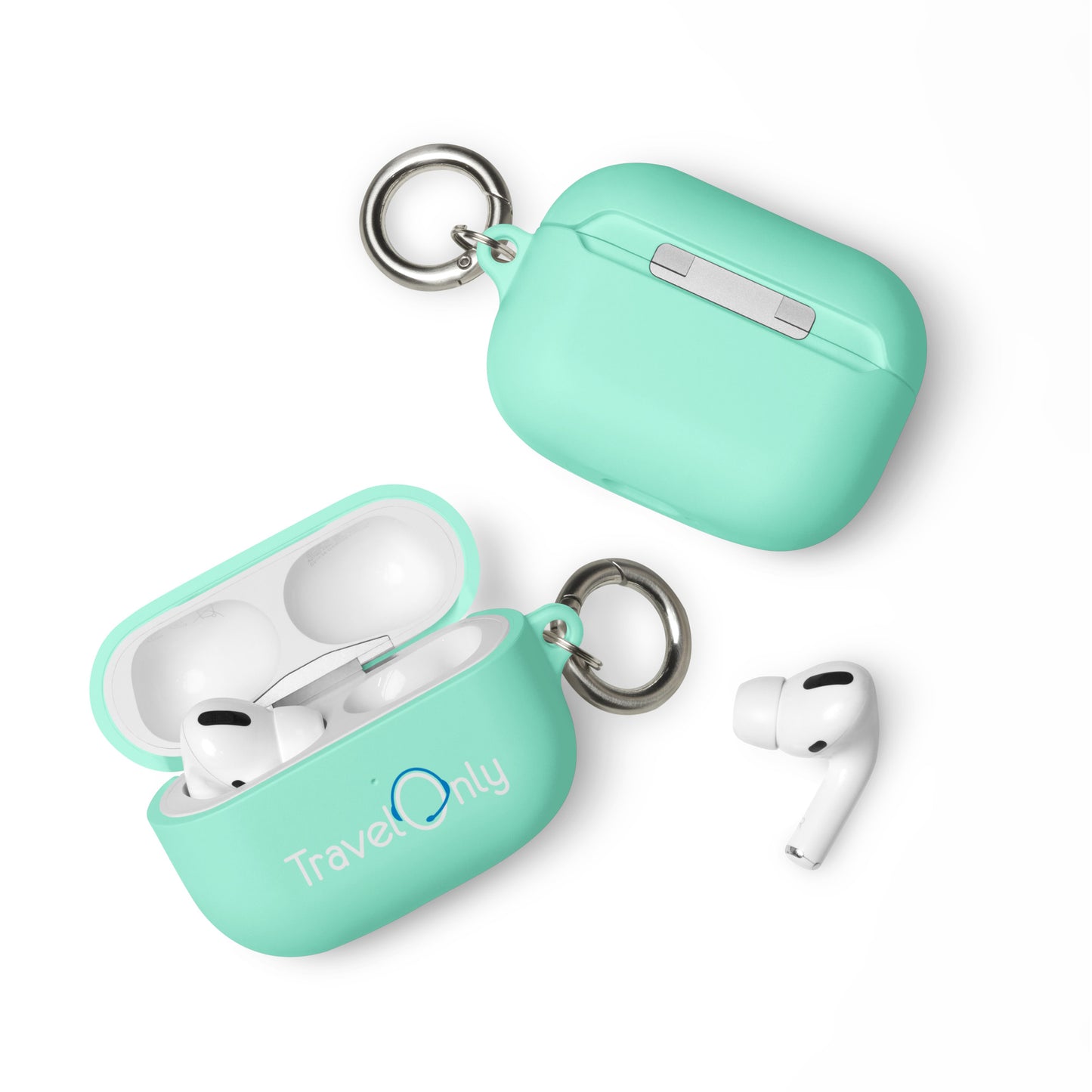 Rubber Case for AirPods® (TravelOnly White Logo)