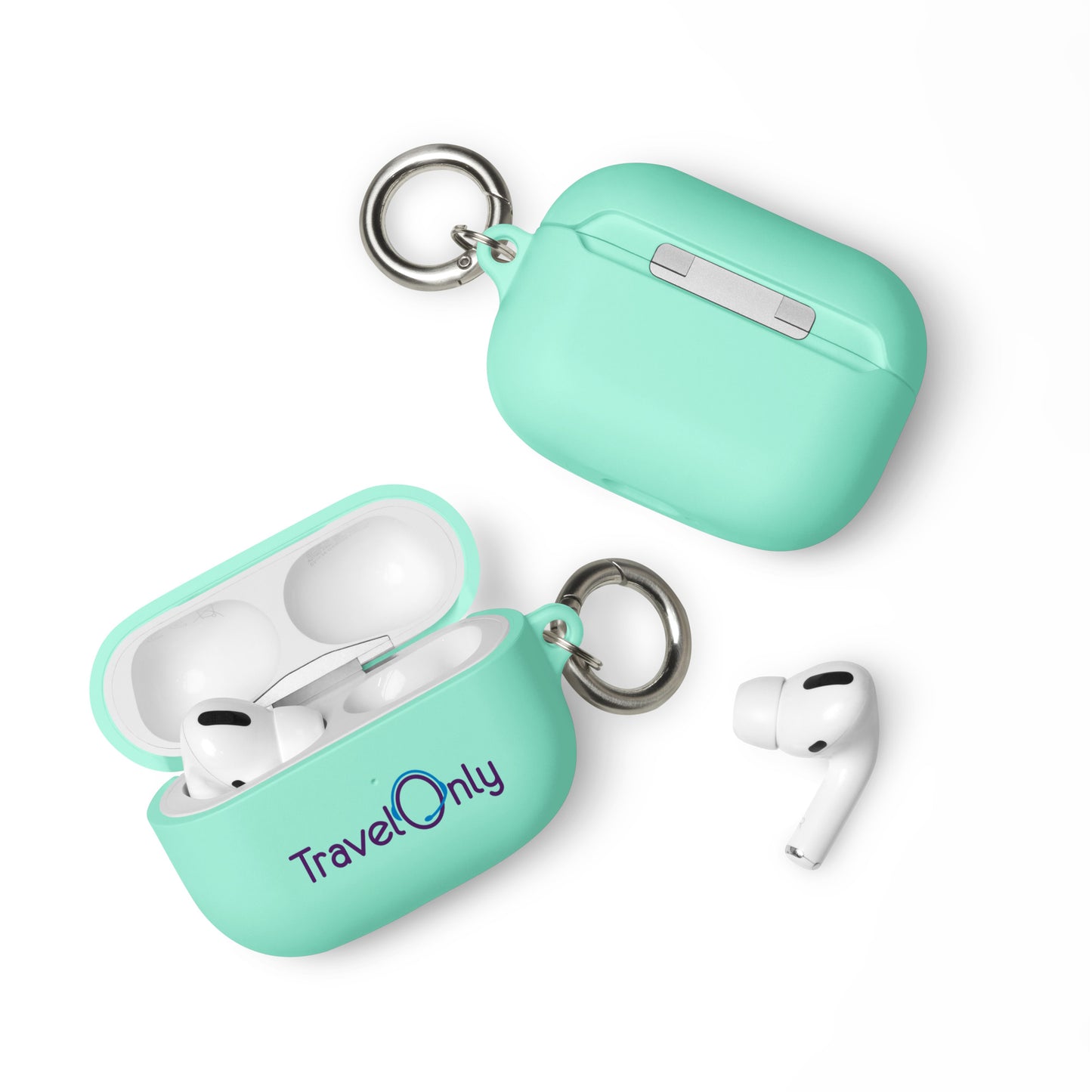 Rubber Case for AirPods® (TravelOnly Purple Logo)