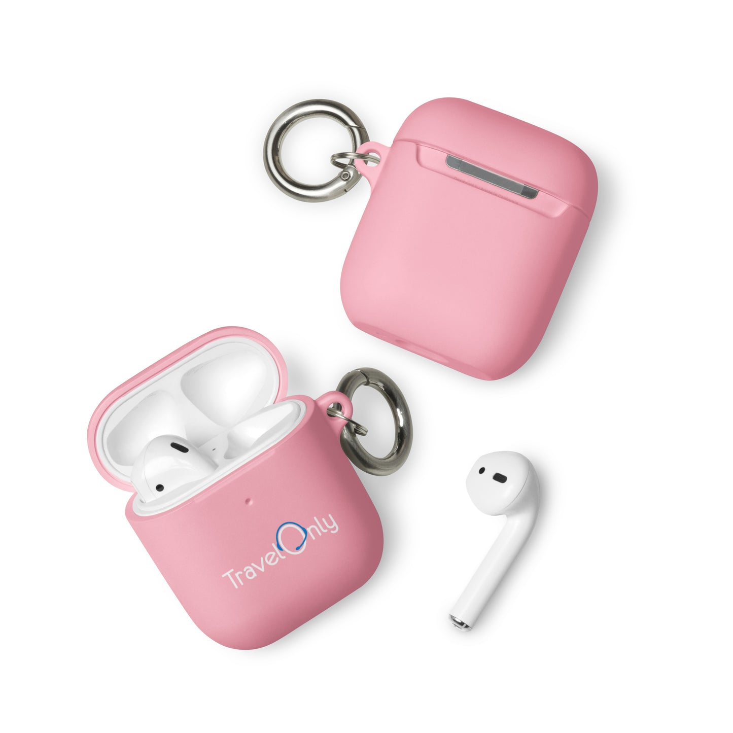 Rubber Case for AirPods® (TravelOnly White Logo)