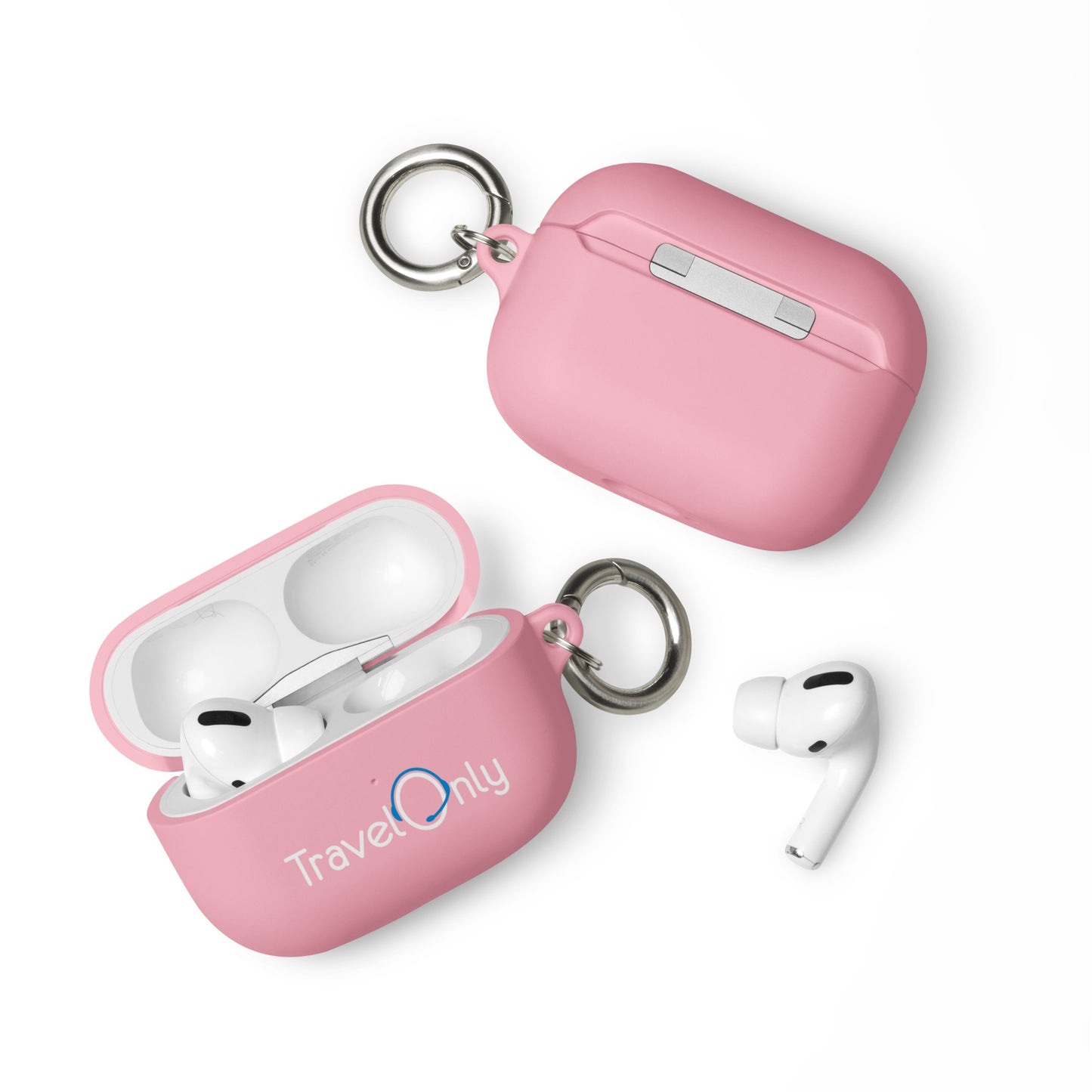 Rubber Case for AirPods® (TravelOnly White Logo)