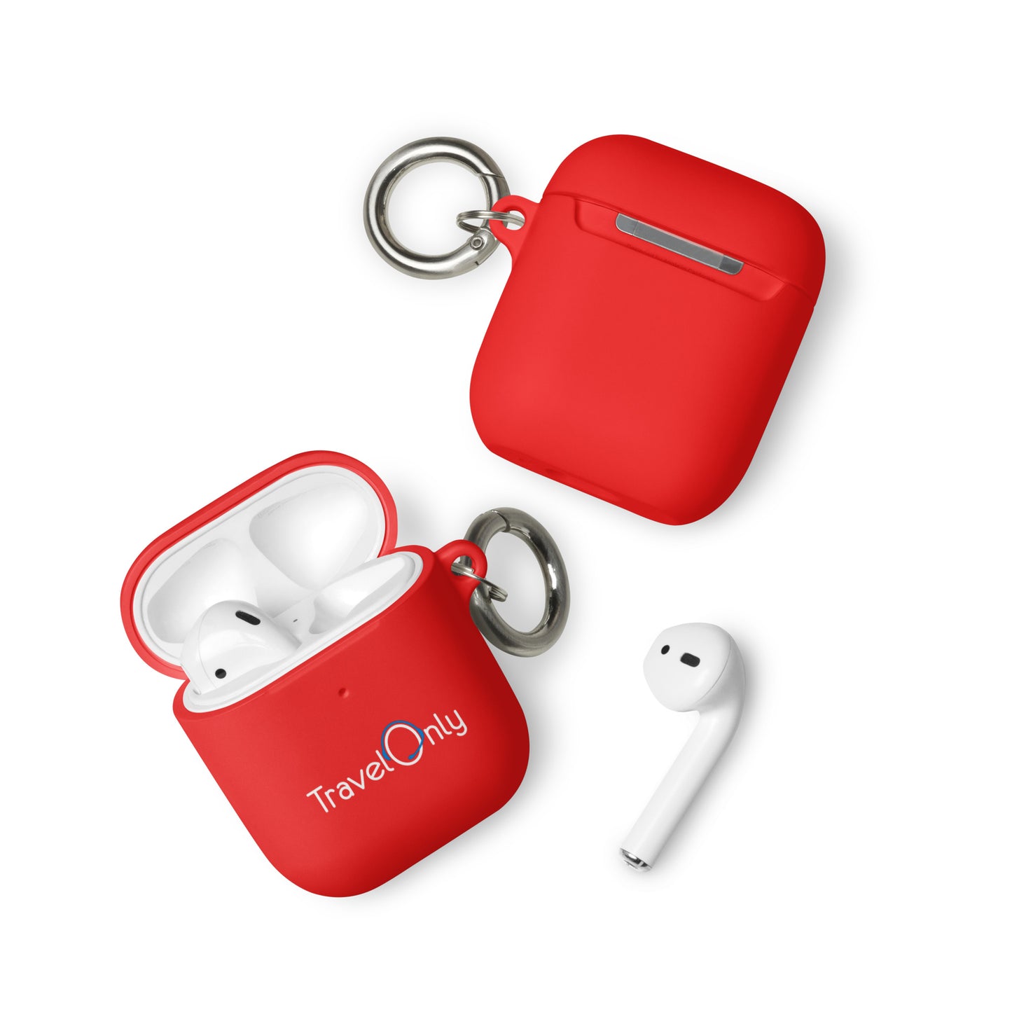 Rubber Case for AirPods® (TravelOnly White Logo)