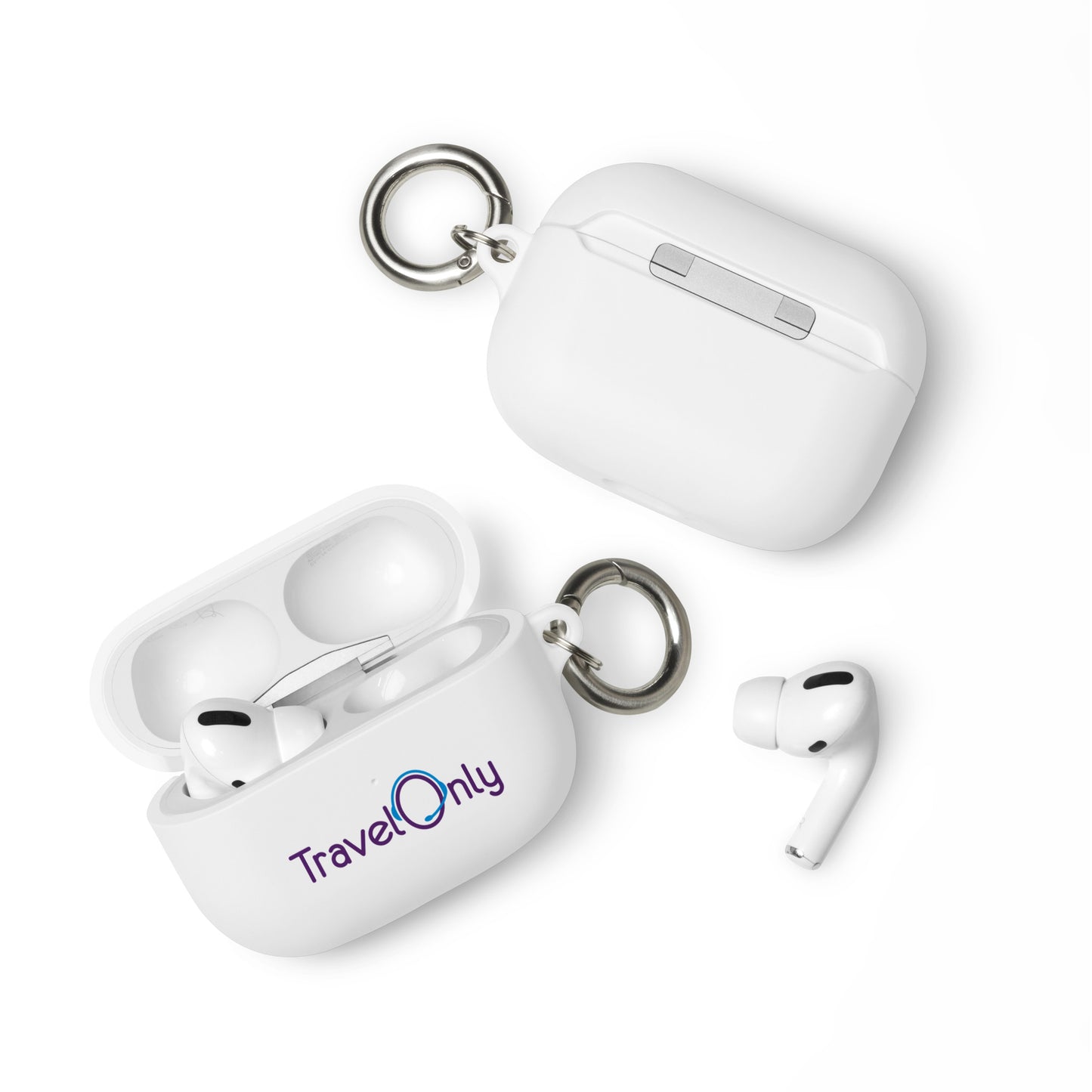 Rubber Case for AirPods® (TravelOnly Purple Logo)