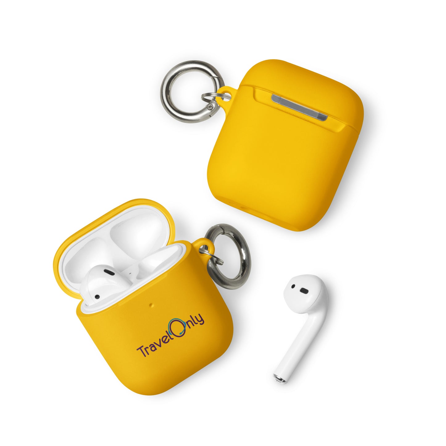 Rubber Case for AirPods® (TravelOnly Purple Logo)