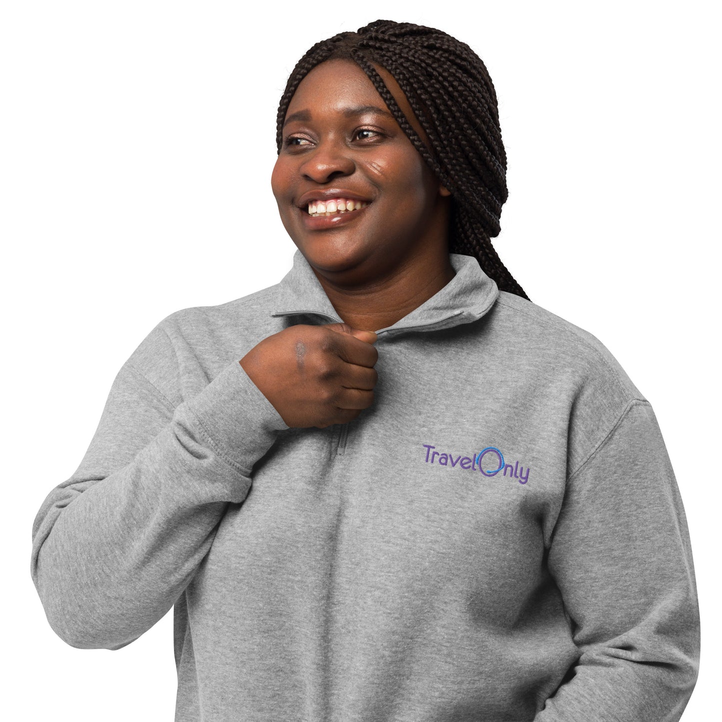 Premium Unisex Fleece Pullover (TravelOnly Purple Logo)