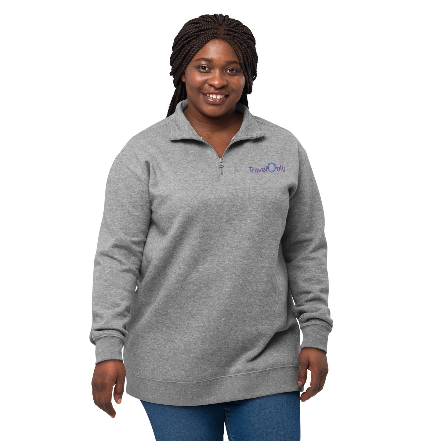 Premium Unisex Fleece Pullover (TravelOnly Purple Logo)