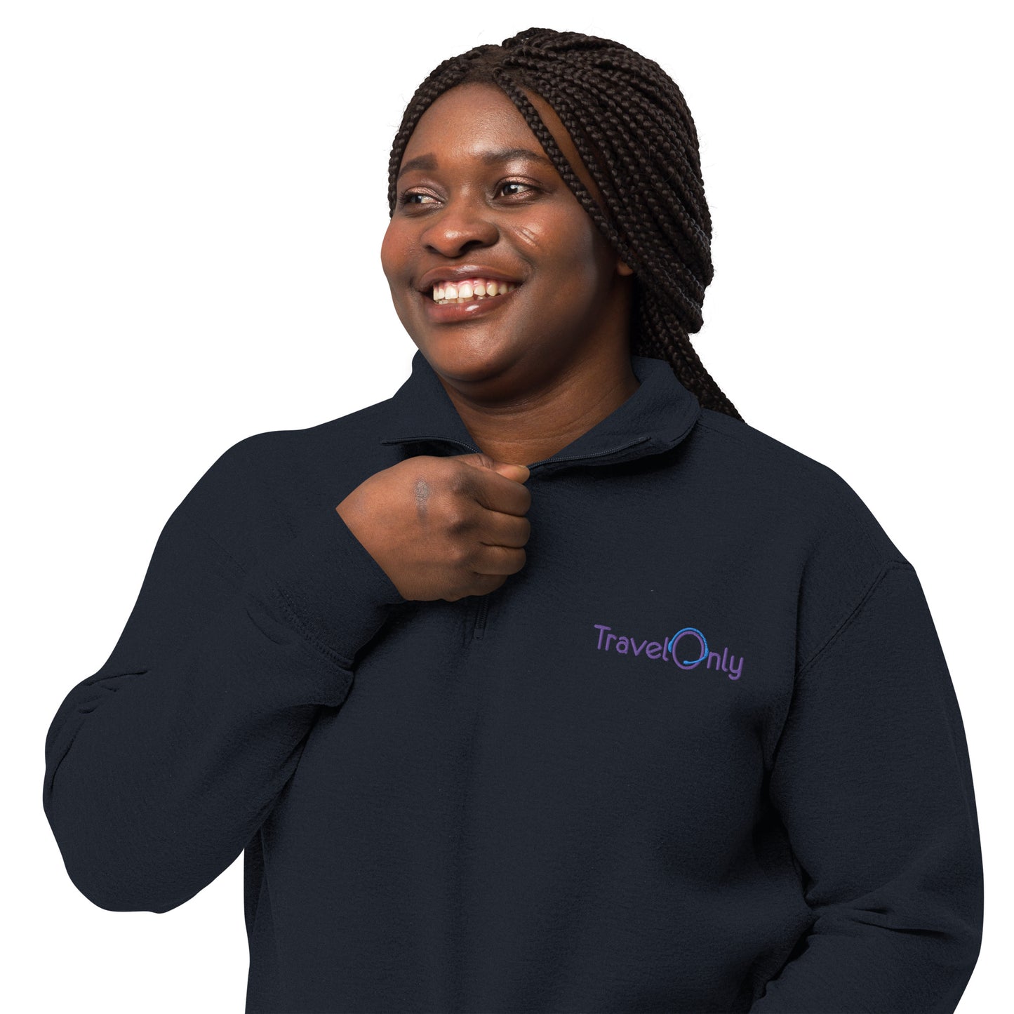 Premium Unisex Fleece Pullover (TravelOnly Purple Logo)