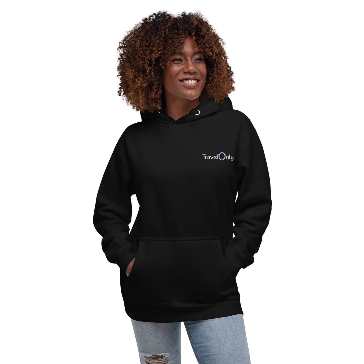 Premium Women’s Hoodie Crewneck (TravelOnly White Logo)