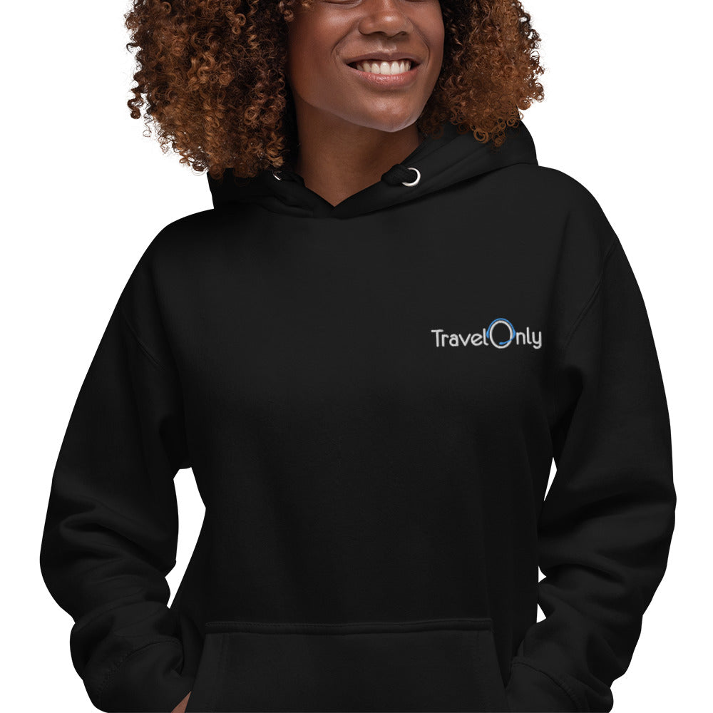 Premium Women’s Hoodie Crewneck (TravelOnly White Logo)