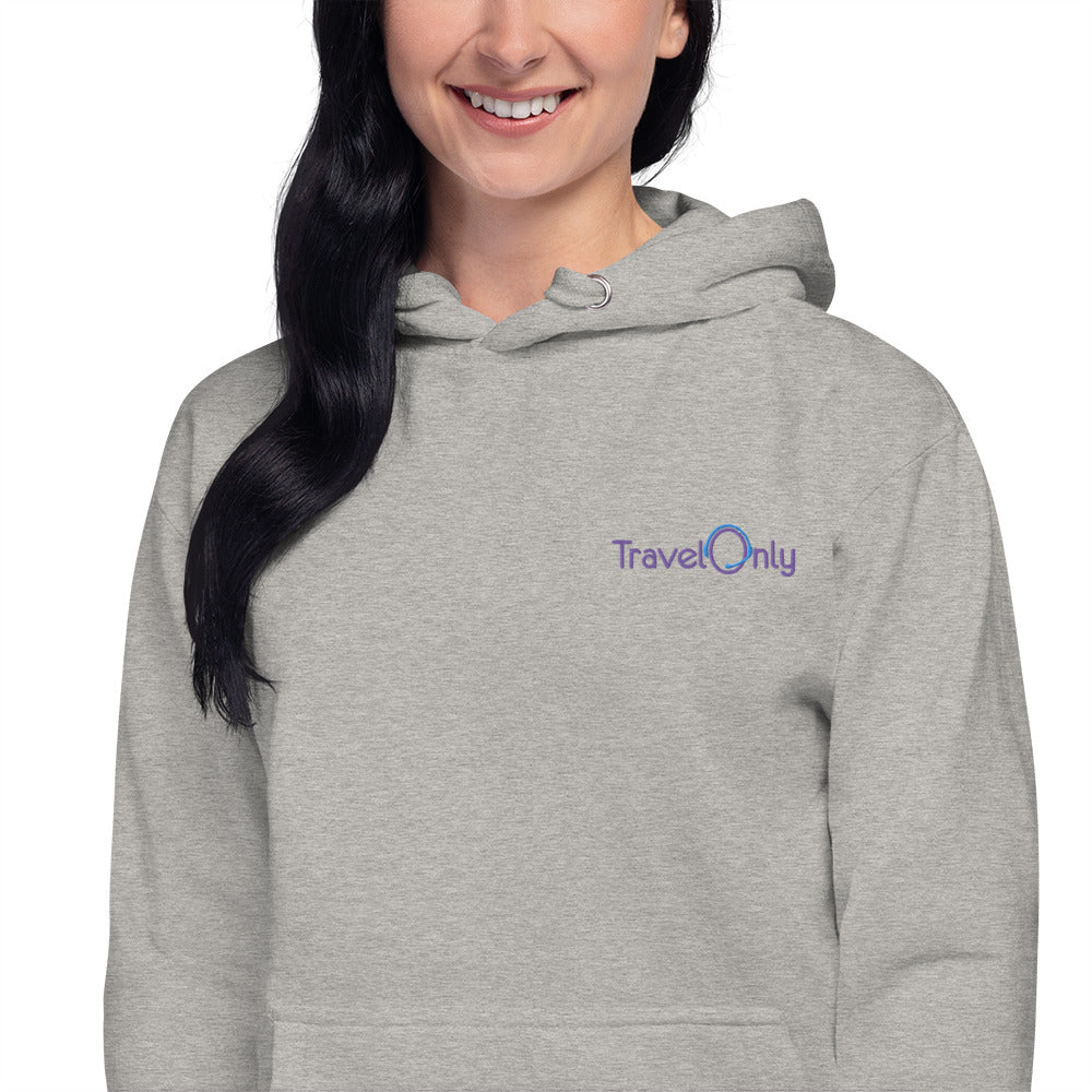 Premium Women’s Hoodie Crewneck (TravelOnly Purple Logo)