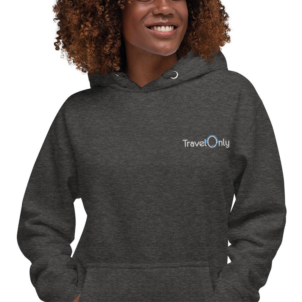 Premium Women’s Hoodie Crewneck (TravelOnly White Logo)