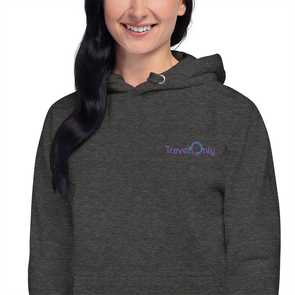 Premium Women’s Hoodie Crewneck (TravelOnly Purple Logo)