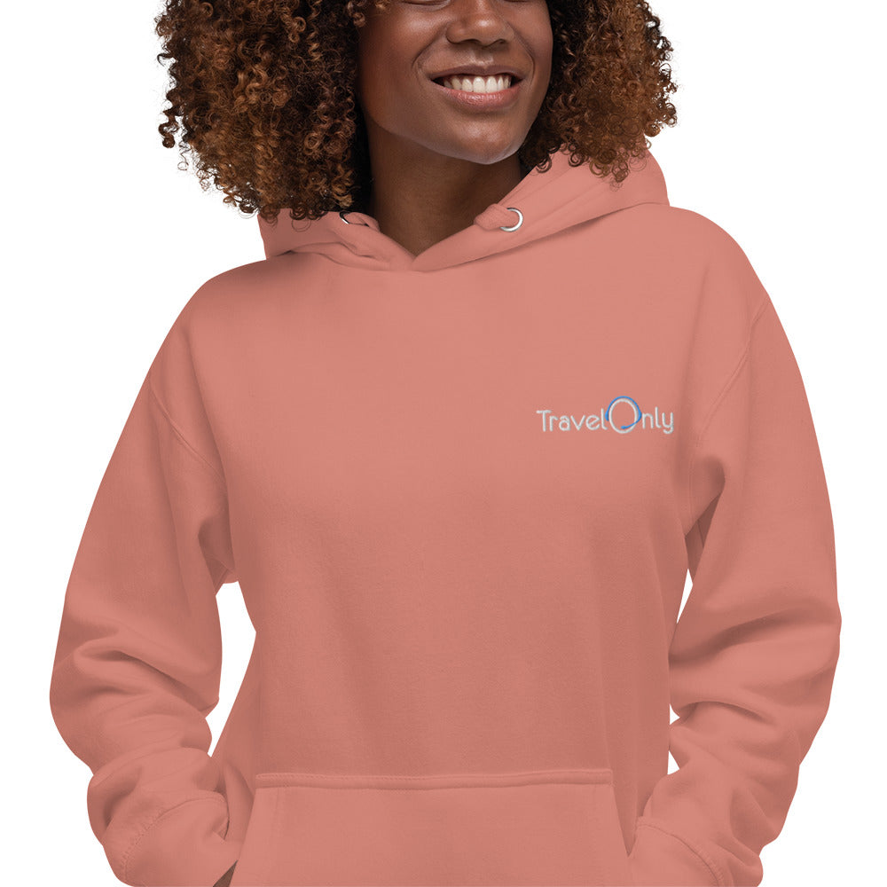 Premium Women’s Hoodie Crewneck (TravelOnly White Logo)