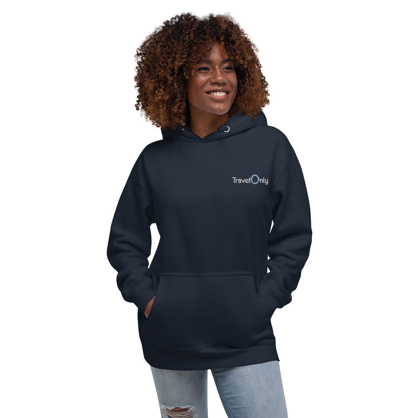 Premium Women’s Hoodie Crewneck (TravelOnly White Logo)