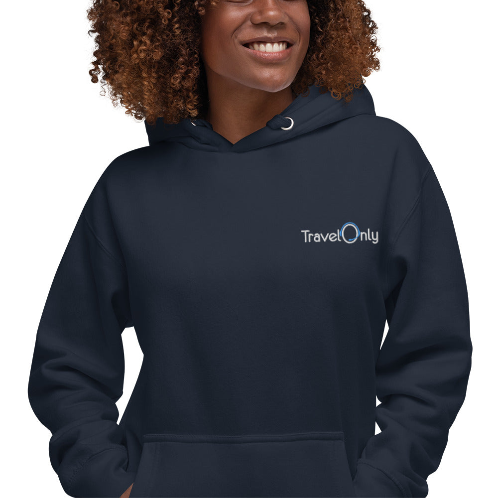 Premium Women’s Hoodie Crewneck (TravelOnly White Logo)