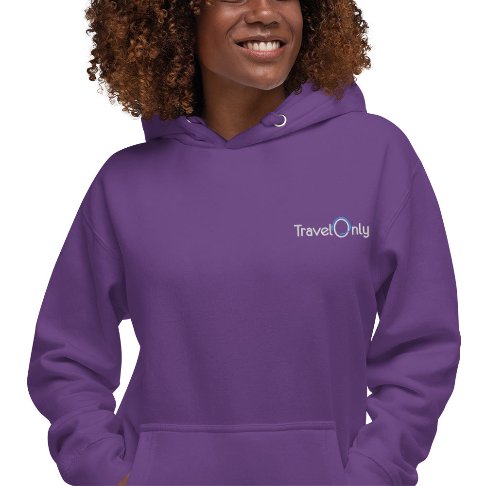 Premium Women’s Hoodie Crewneck (TravelOnly White Logo)