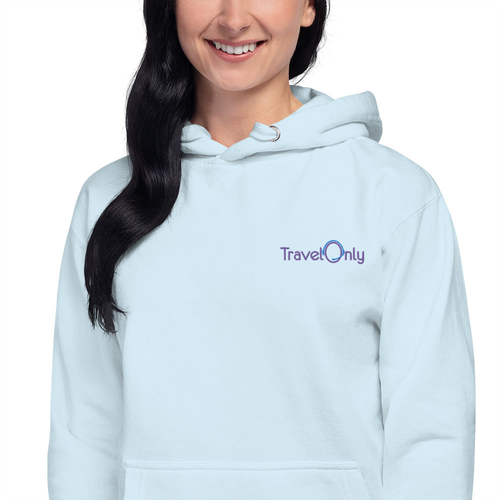 Premium Women’s Hoodie Crewneck (TravelOnly Purple Logo)