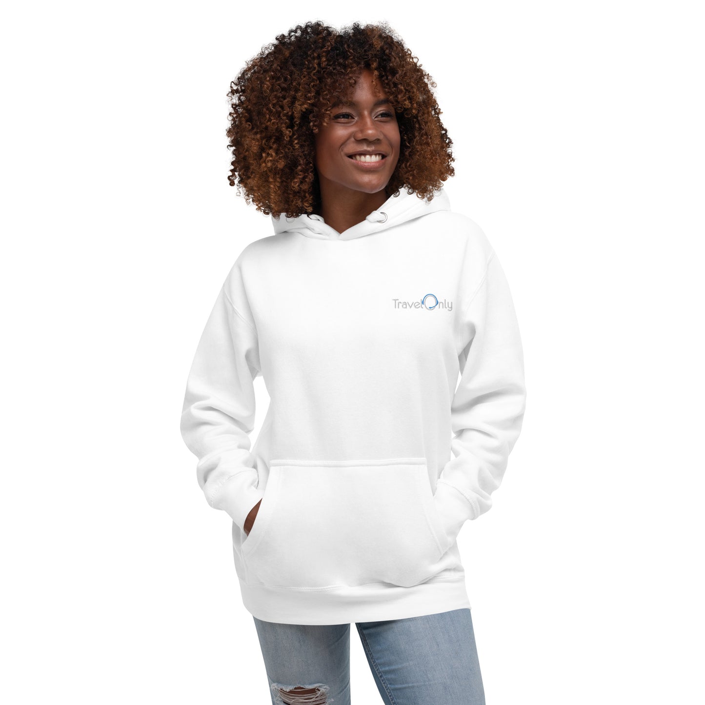 Premium Women’s Hoodie Crewneck (TravelOnly White Logo)